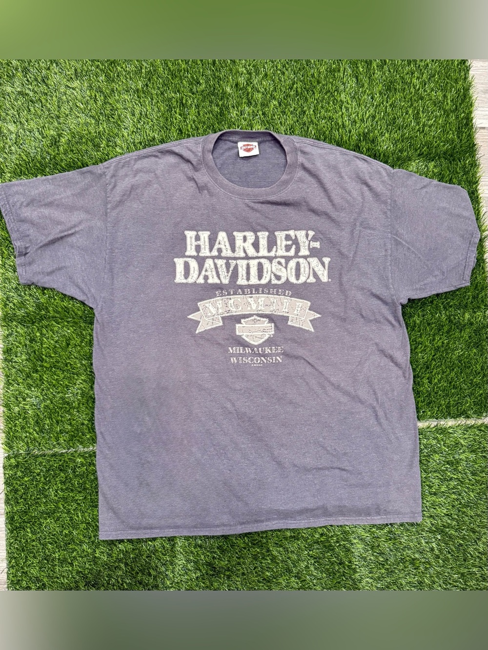Vintage Harley Davidson Milwaukee Wisconsin Distressed Graphic T-Shirt 2xl